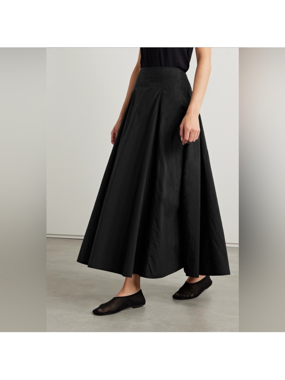 Vintage Ralph by Ralph Lauren Black Maxi Skirt Long Line Beaded Waist - Picture 2 of 16